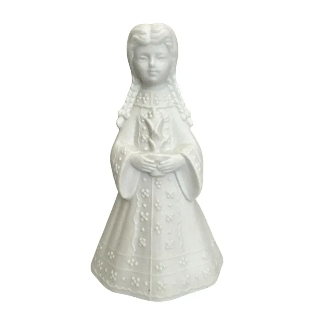 Delicate Bisque Porcelain AES Japan Choir Girl Bell 5”